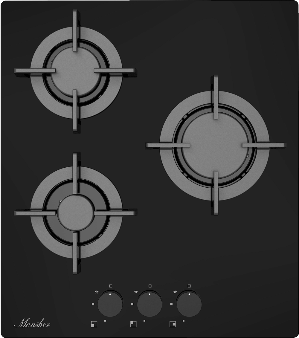 Газовая варочная панель MGG 44 Noir - фото 1