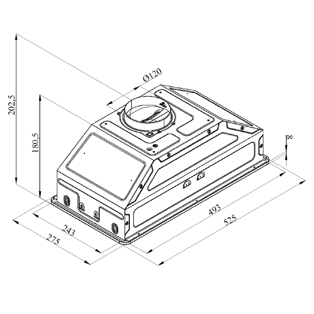 Встраиваемая вытяжка INHIT 60 Acier - фото 4