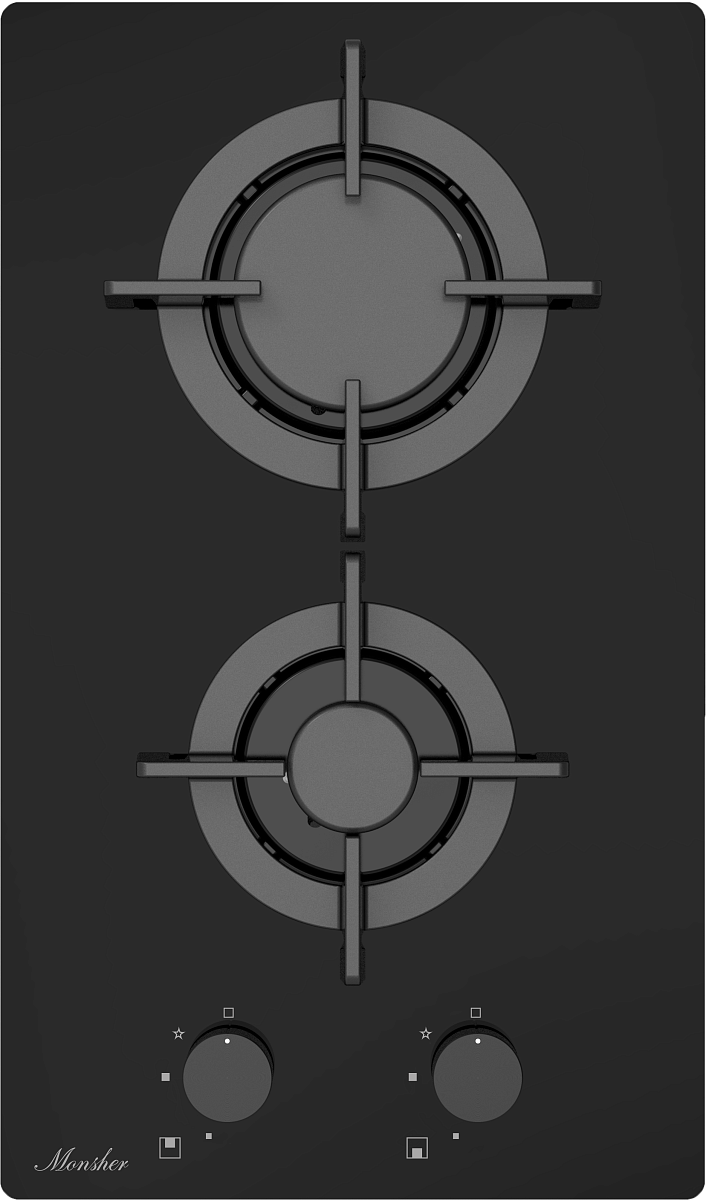 Домино газовая варочная панель MGG 34 Noir - фото 1