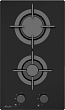 Домино газовая варочная панель MGG 34 Noir - минифото 1