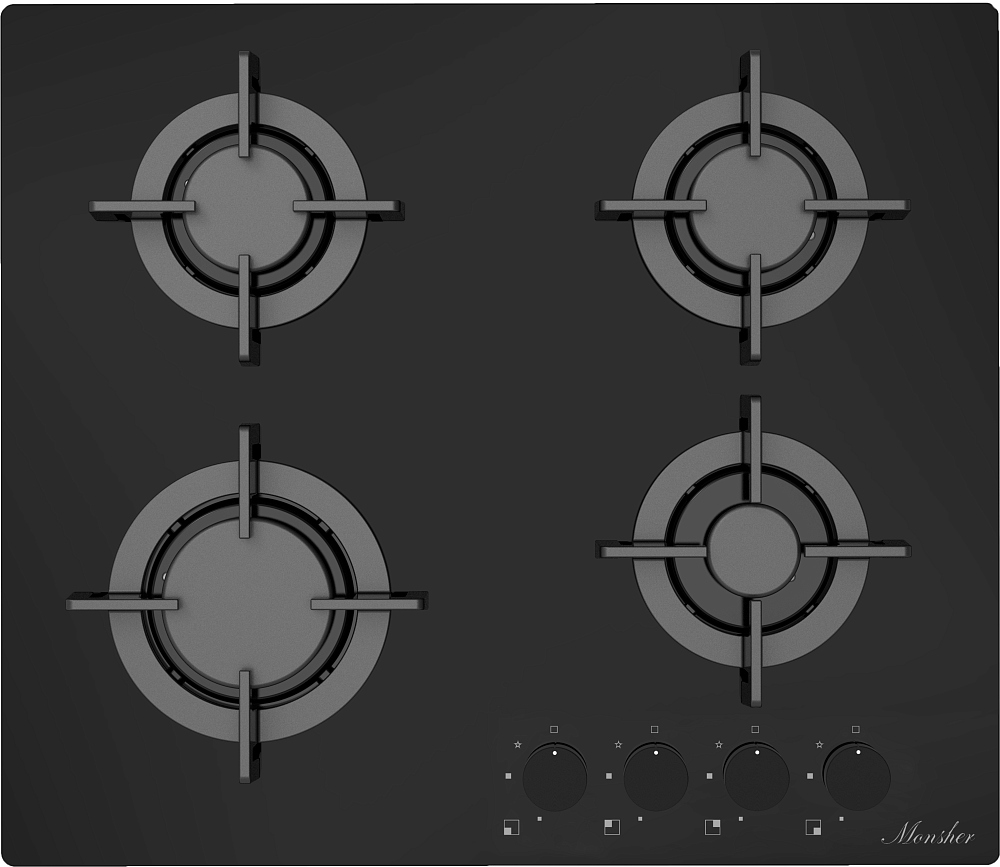 Газовая варочная панель MGG 64 Noir - фото 1